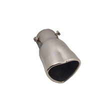 1x 63mm Silver Heart Shaped Tail Throat Exhaust Pipe Muffler Tip Car Accessories