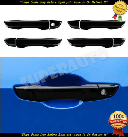 8pcs Glossy Black Handle Covers Fits 2016-2020 Honda Civic No Keyless Buttons