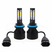 2x 4-Side H11 H9 H8 LED Headlight Bulb Kit Low Beam Fog Light 60W 6000K 7600LM