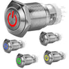 16mm 12V Car Auto LED Power Push Button Metal ON/OFF Switch Latching Aluminum