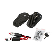 2x Racing Car Flush Mount Hood Latch Steel Pin Lock Kit Clip Carbon Fiber w/ Key