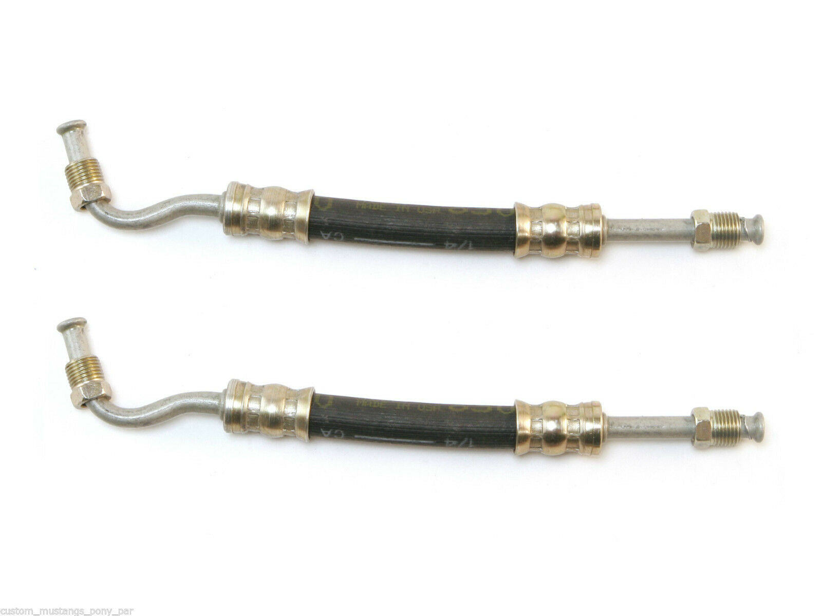 Mustang Control Valve - Cylinder Power Steering Pipe Hoses PAIR 1964 1965 1966