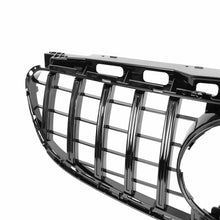 For 2014-2016 Mercedes W212 E200 E350 Black GT R Front Bumper Hood Grille Grill