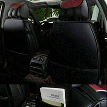 5D B&Blue PU Leather Car Seat Covers Universal Breathable Luxury Cushion Set US