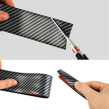 3D Carbon Fiber Texture Matte Black Vinyl Car Door Sill Wrap Sticker Decal Film