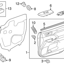 Genuine Toyota Mirror Switch 84872-0E020