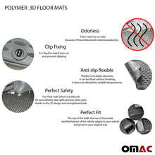 Floor Mats Liner 3D Molded Black 4 Pcs. For Nissan Rogue Sport 2017-2020