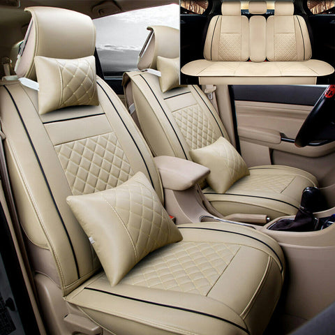 5-Sit Car Seat Cover Surrount Cushions w/Pillow 11Pieces of Set For Honda Toyata