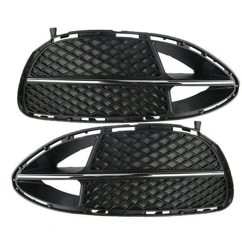 2Pcs Front Bumper LH&RH Grille Cover Chrome Trim Fit For Mercedes W212 E350 E400