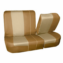 Universal Highback Seat Covers Full Set For Auto Car SUV 2 Tone Beige