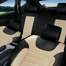 PU Leather Car 5 Seats Covers Cushion Front & Rear Frontier 88255 Bk/Tan