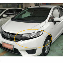 Carbon Fiber Front Headlight Eyebrow Eyelid Cover Decal Trim For 14-19 Honda Fit