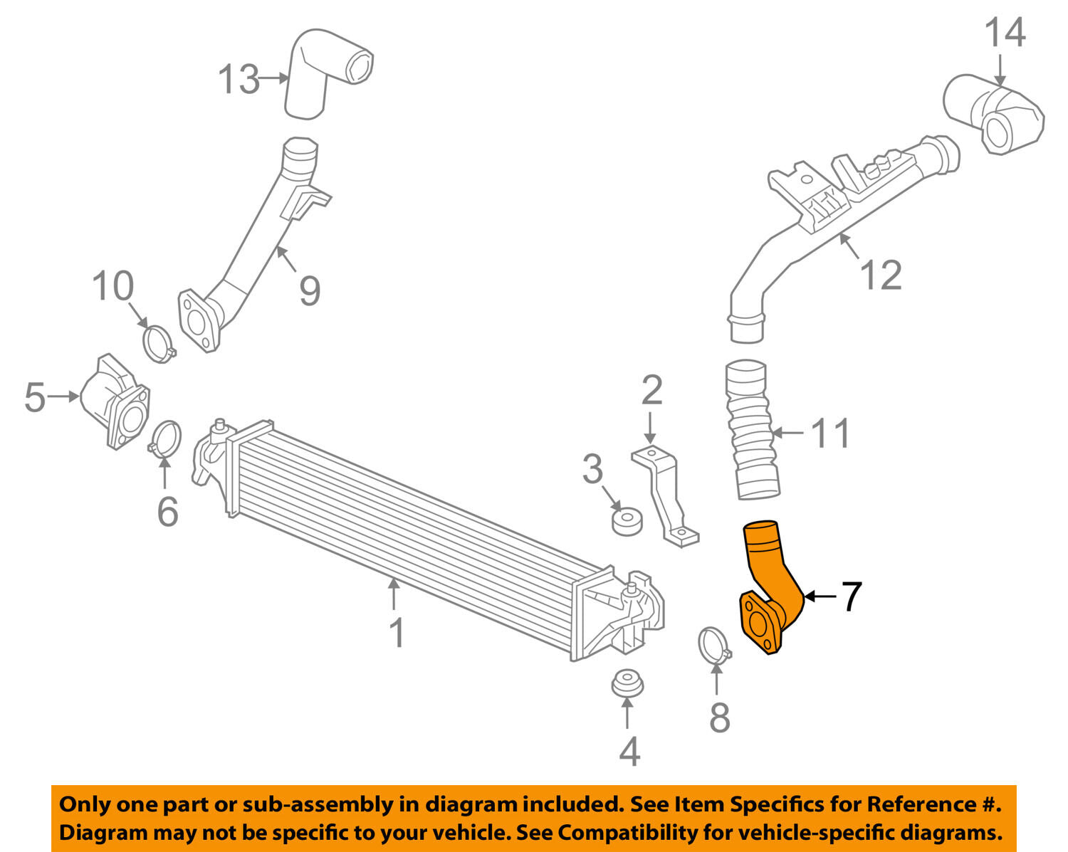 HONDA OEM 16-17 Civic Turbo Turbocharger Intercooler-Outlet Pipe 172915AAA01