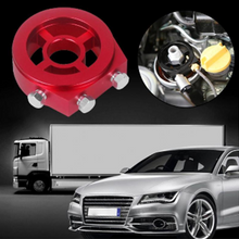 1/8 NPT Universal Aluminum Car Oil Filter Cooler Sandwich Plate Adapter Black