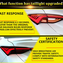 For Toyota Avalon Taillights Assembly 2019-2020 Dark/ Red LED Rear Lamps