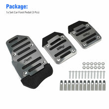 1 Set/3Pcs Universal Car Clutch Brake Foot Pedals Cover Treadle Non-Slip Silver
