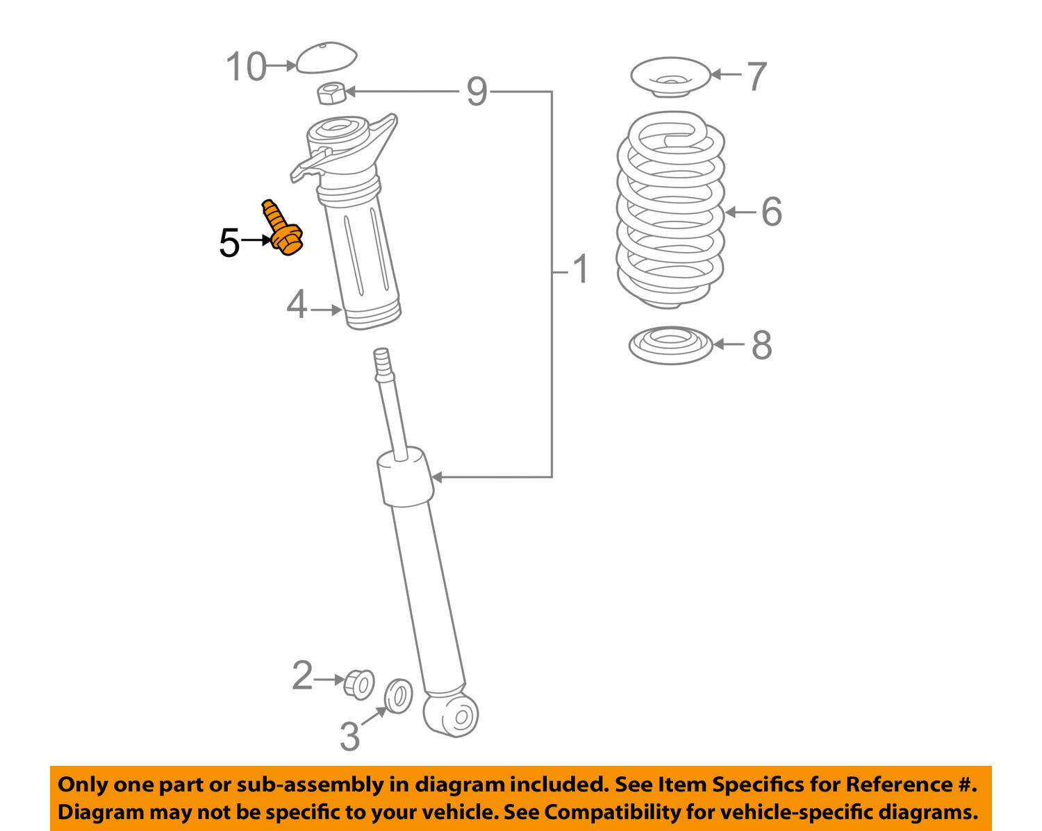 TOYOTA OEM 16-18 Prius Rear Suspension-Shock Mount Bolt 90109A0066