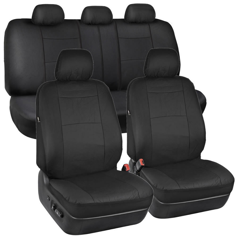 Full Interior Set All Weather Rubber Floor Mats+PU Leather Car Seat Covers⭐⭐⭐⭐⭐