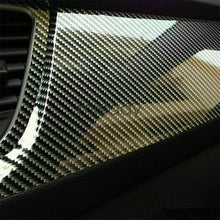 7D Glossy Carbon Fiber Vinyl Film Car Interior Wrap Stickers Auto Bubble-Free