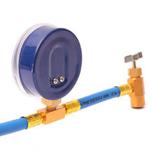 R-134 R134A AC Refrigerant Recharge Hose Can Tap + Gauge w/ Brass Fitting Tool