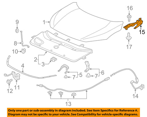 HONDA OEM 16-17 Civic Hood-Hinge Left 60170TBAA00ZZ