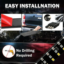 60" 3-Row 432 LED Truck Tailgate Light Bar Strip Reverse Brake Signal Tail Lamp