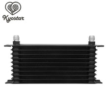 10-ROW 10AN POWDER-COATED ALUMINUM ENGINE TRANSMISSION RACING OIL COOLER BLACK