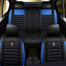 Deluxe PU Leather Non-Slip Car Seat Covers Cushion Pad Front Rear Protector Set
