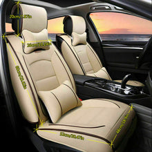 Universal Car Seat Covers 5-Seat PU Leather Surround Protector Cushions Full Set