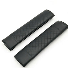 2x Car Safety Belt Covers PU Leather Seat Belt Shoulder Pad Black Accessories