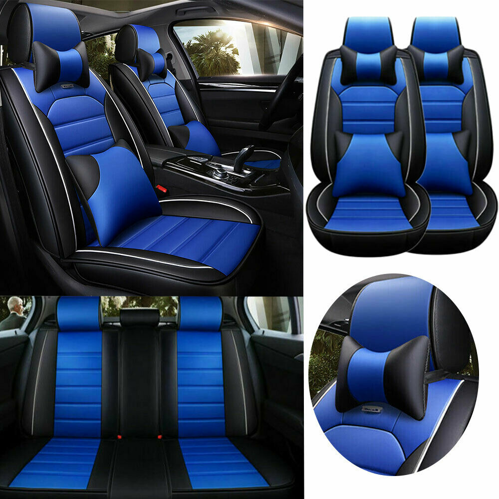 Universal PU Leather Car Seat Covers Auto Protector Set Cushion Comfort Interior