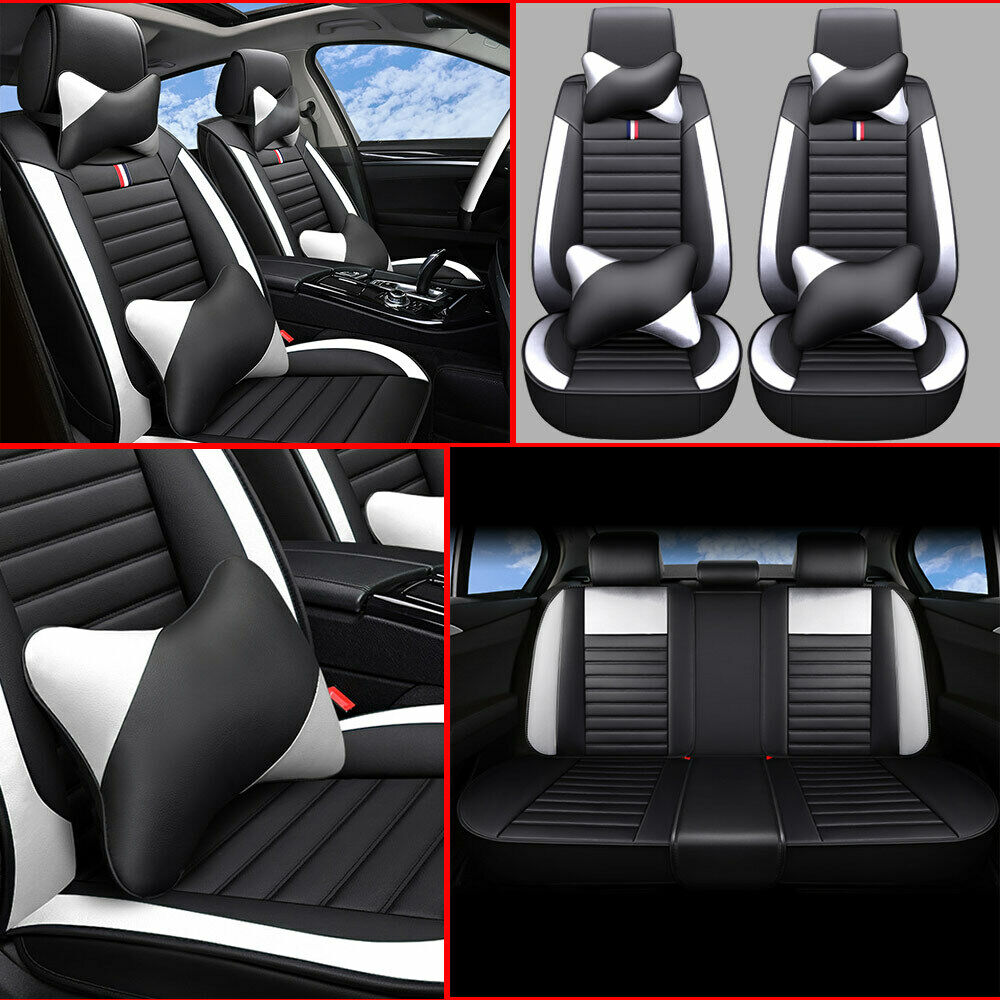 11pcs Universal 5-Sit Car Seat Cover Cushions Protector Luxury Interior Full Set