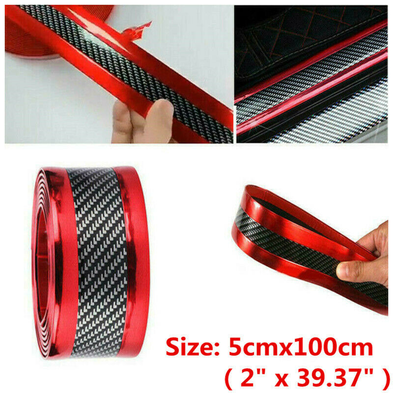 Car 5D Carbon Fiber Rubber Protector Door Sill Car Sticker Bumper Protectors