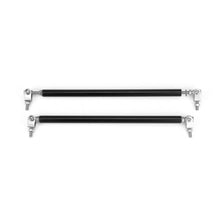 2x BLACK Adjustable Bumper Lip Air Dam Splitter Support Rods Strut Tie Bar 200mm