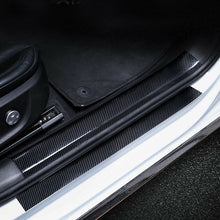 Carbon Fiber Wrap Sticker Car Door Sill Scuff Plate Protector Edge Guard Strip