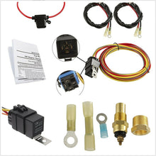 12V Car Dual Electric Cooling Fan Wiring Harness Thermostat Controlled Relay Kit