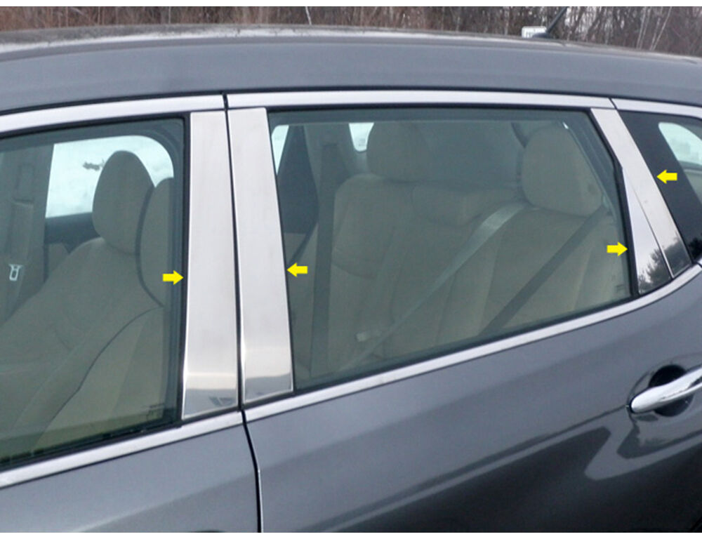 QAA PP14537 For Nissan Rouge 2014-20 Stainless Steel Chrome Pillar Post Set 8Pc