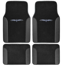 Car Seat Covers Set Black Charcoal Grey w/ PU Leather Trim Carpet Pad Floor Mats