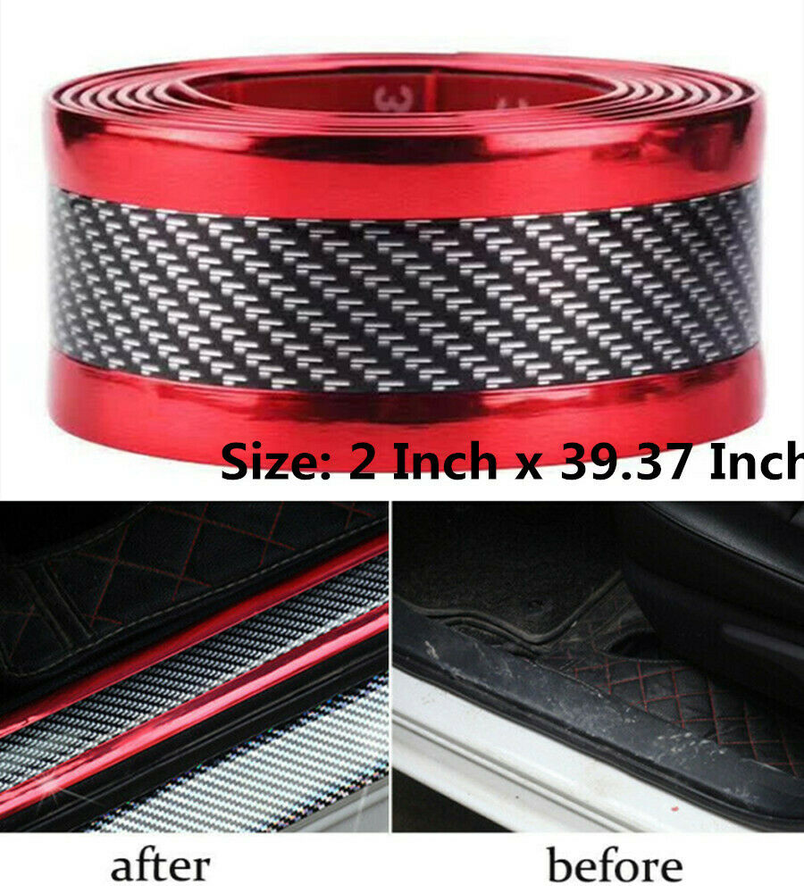 5D Car Sticker Carbon Fiber Rubber Protector Universal Interior Part Accessories
