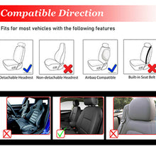 2 Black PU Leather Front Car Seat Covers to Rouge 853 Black