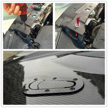 2x Racing Car Flush Mount Hood Latch Steel Pin Lock Kit Clip Carbon Fiber w/ Key