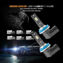 AUXBEAM H11 H8 H9 LED Headlight Kit Bulbs 6500K 50W 5000LM Super Bright F-P20