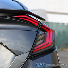 For 16-20 Honda Civic Smoke Glossy Black Tail Lights+LED DRL Sequential Signal