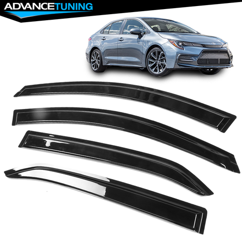 Fits 2020 Toyota Corolla Sedan Acrylic Window Visors 4Pc