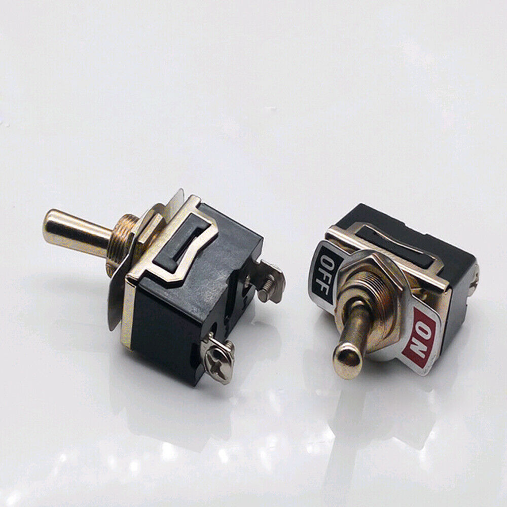 Heavy Duty ON/OFF Small SPST Toggle Switch Miniature & Waterproof Cover 15A