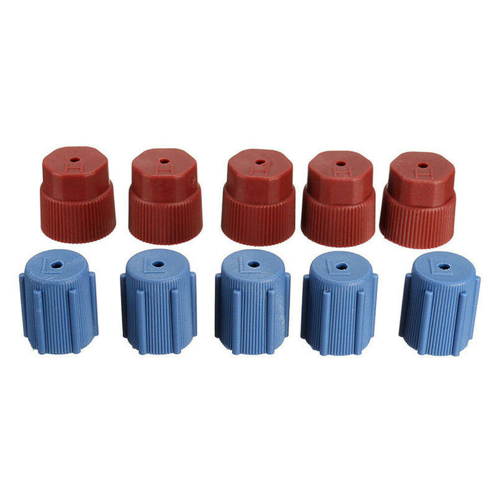 10Pcs AC System Caps Charging Port Service Caps Hi Low Side Kit R134a 13mm 16mm