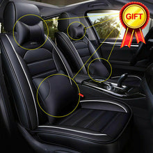 3D PU Leather Car SUV Seat Cover 5-Seats Front+Rear Cushion Black Universal Fit