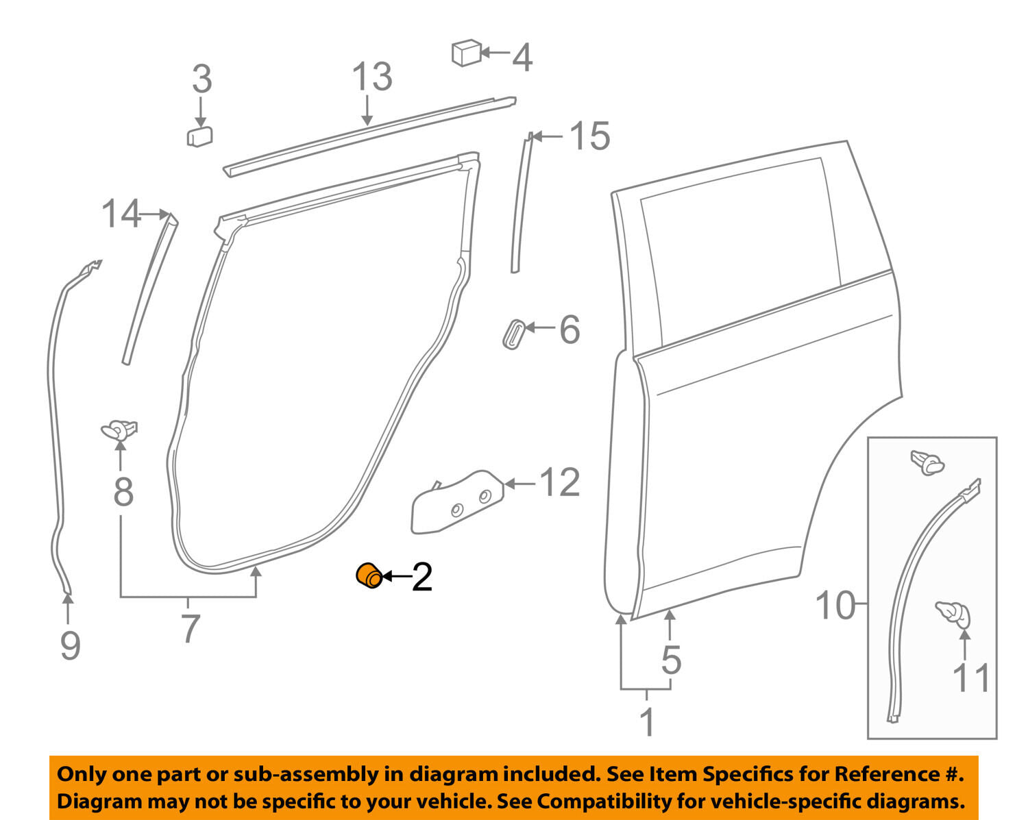 TOYOTA OEM Front Door-Door Shell Cushion 9054109124