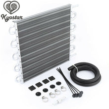 10 Row 6 AN Universal Aluminum Racing Engine Transmission Oil Cooler Kit Silver