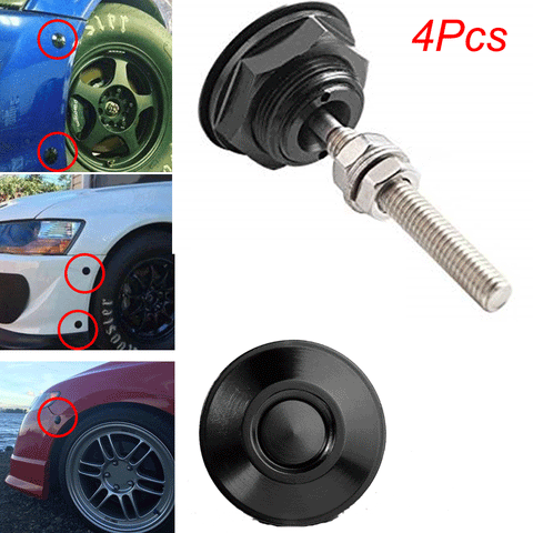 4x Universal Mini Car Hood Pin Bonnet Lock Clips Quick Release Latch Push Button
